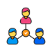 Icon of an influencer properly connect