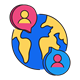 Icon of connected dots representing professional networking